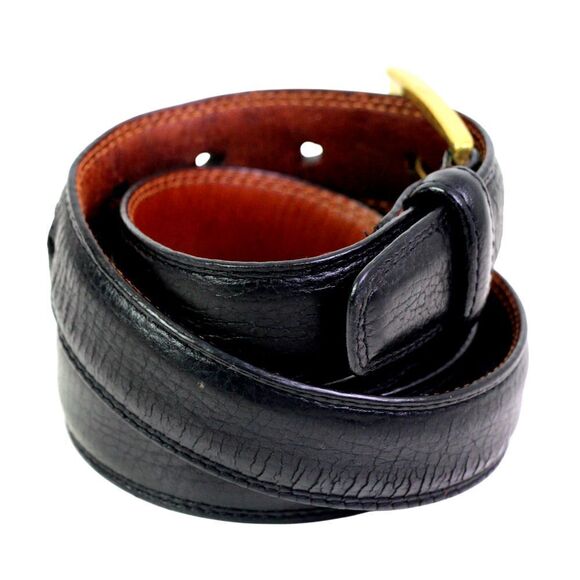 Cole Haan BLACK GENUINE LEATHER 1 1/8"Wd CASUAL DRESS MEN'S BELT Sz 38/95 (t21 - Picture 5 of 15